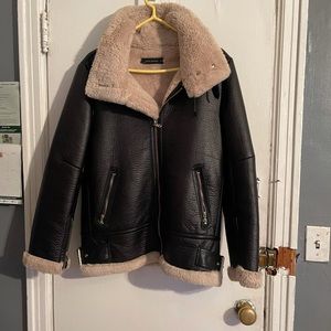 zara shearling jacket